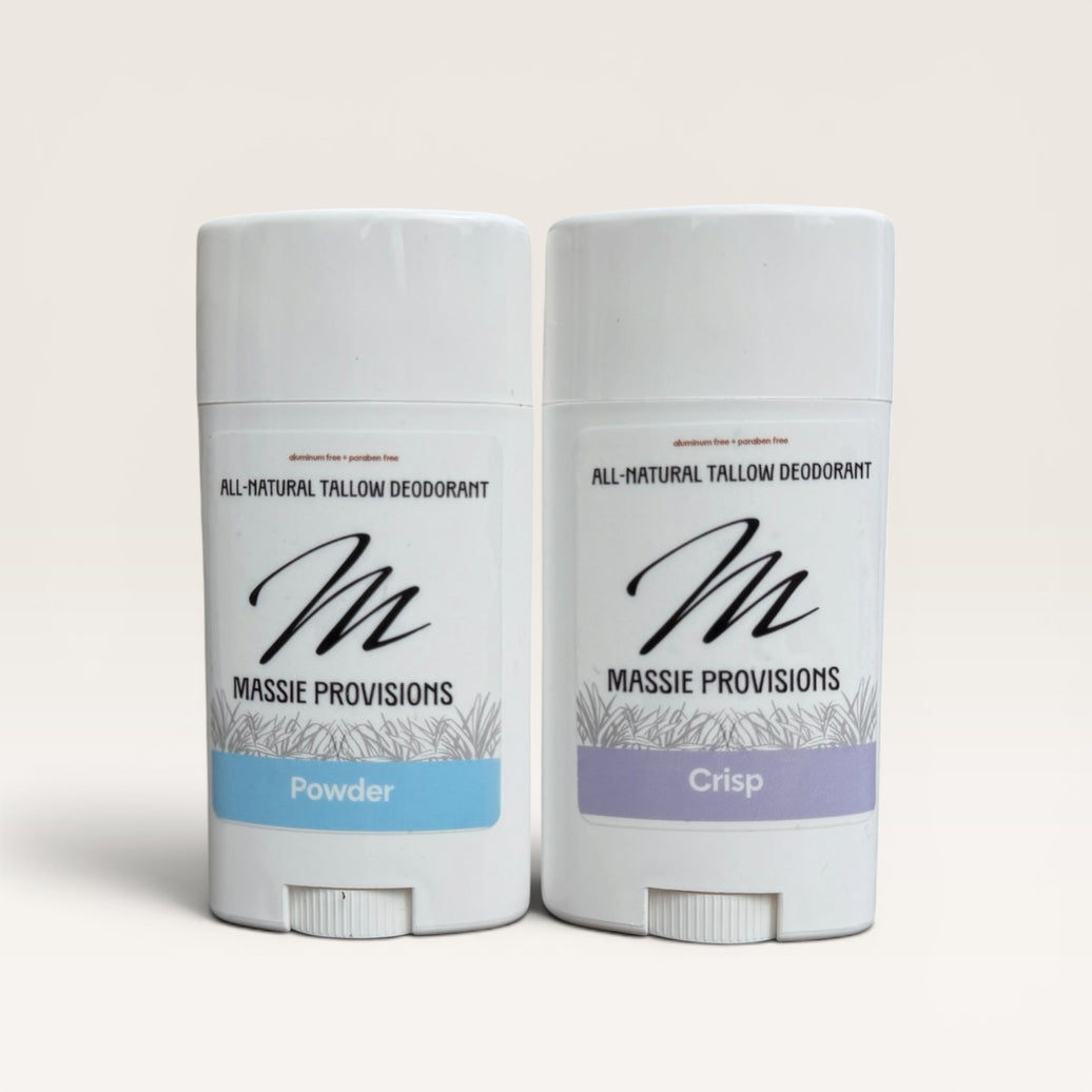 Massie Provisions deodorant stick with sleek packaging, designed for effective odor control and everyday freshness.