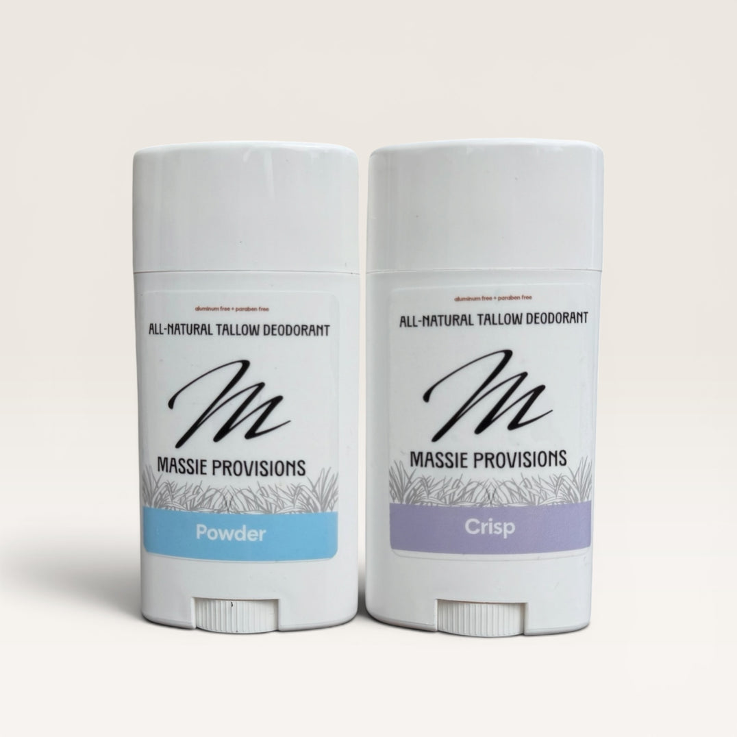 Massie Provisions deodorant stick with sleek packaging, designed for effective odor control and everyday freshness.
